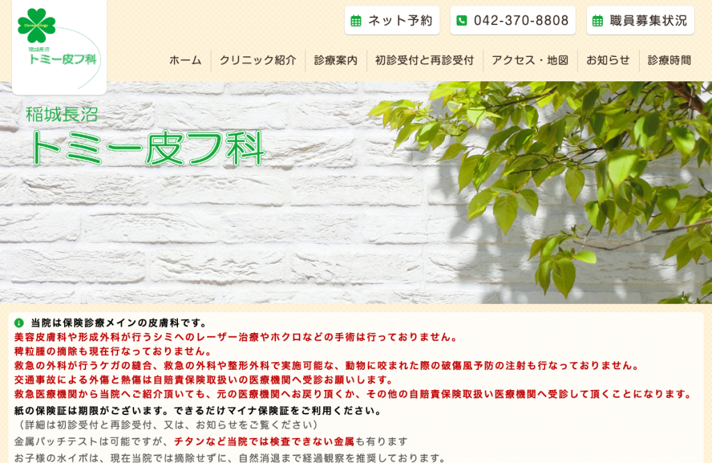 稲城長沼トミー皮フ科
