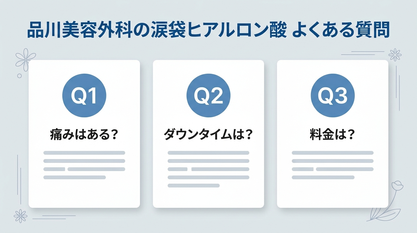 品川美容外科の涙袋ヒアルロン酸 よくある質問