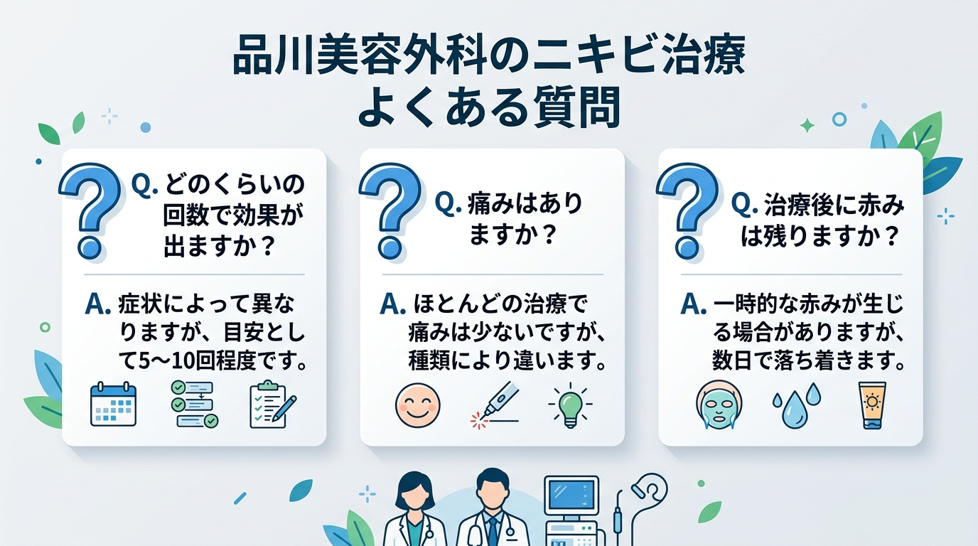 品川美容外科のニキビ治療 よくある質問