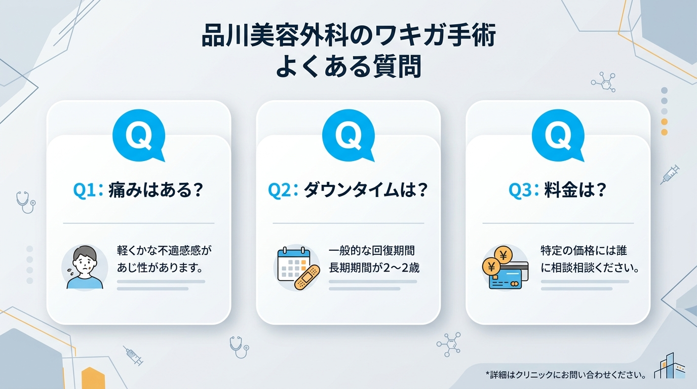 品川美容外科のワキガ手術のよくある質問