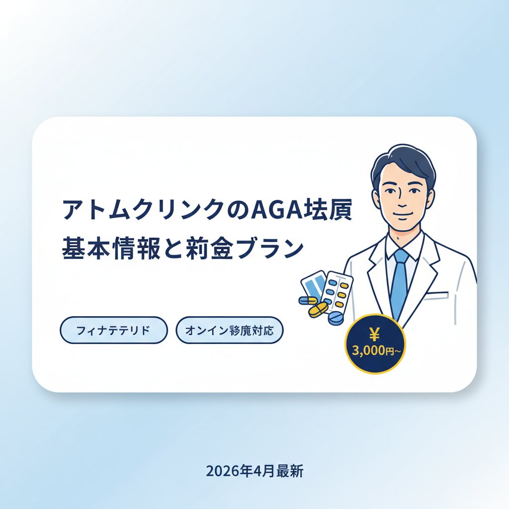 アトムクリニックAGA治療の基本情報と料金プラン