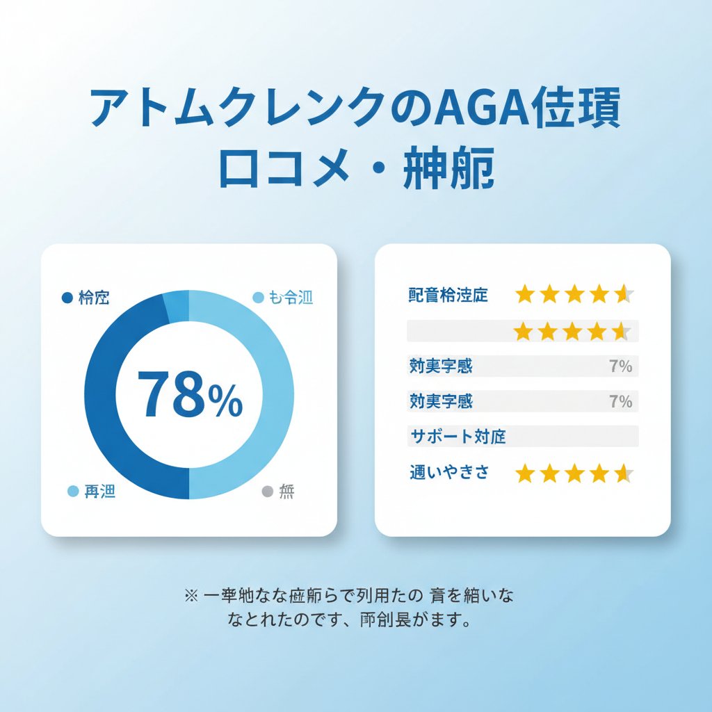 アトムクリニックAGA治療の口コミ・評判まとめ