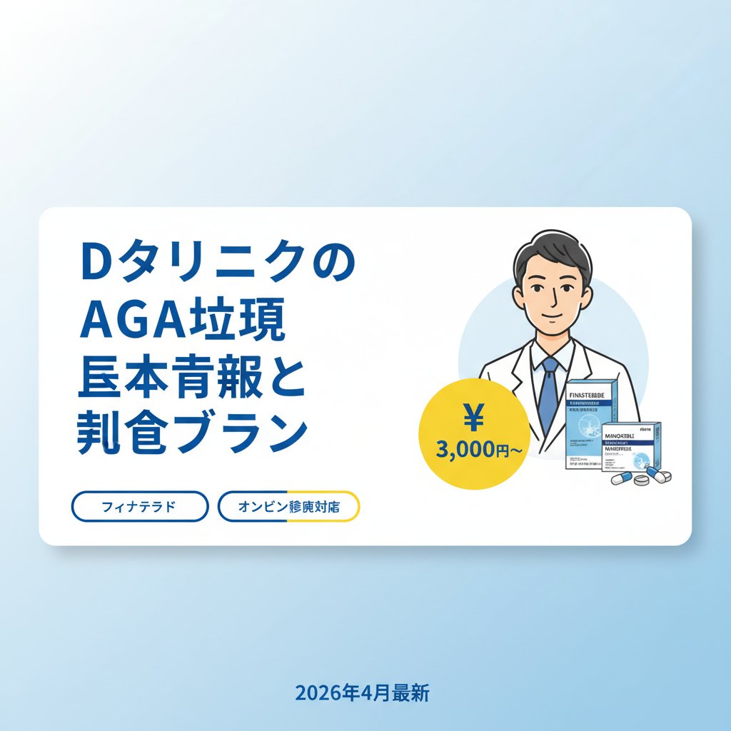 DクリニックAGA治療の基本情報と料金プラン