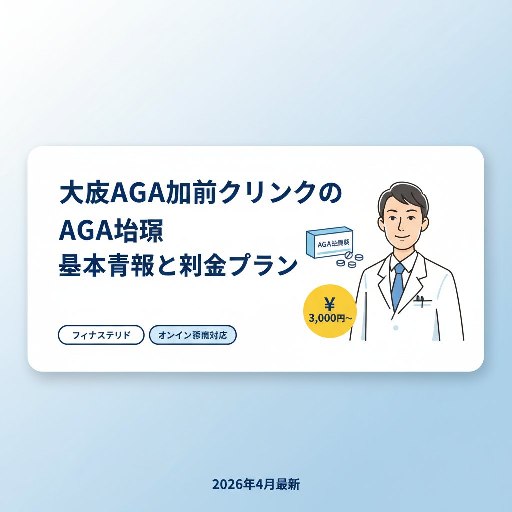 大阪AGA加藤クリニックAGA治療の基本情報と料金