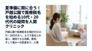 夏準備に間に合う！戸越公園で医療脱毛を始める10代・20代の疑問を人間クリニックが解決